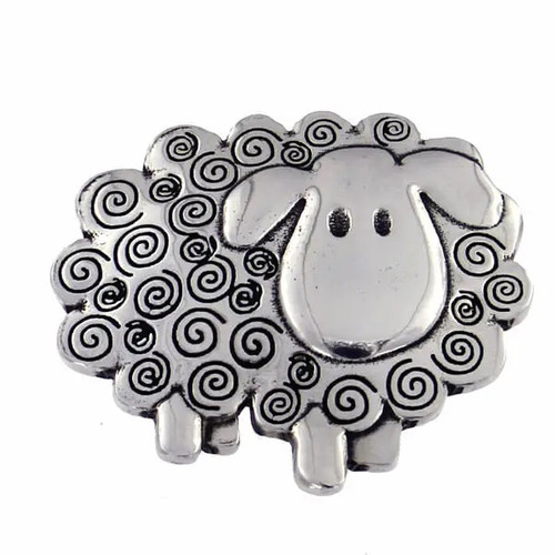 STJ-PB189 Irish Swirly Sheep Brooch ShamrockGift.com