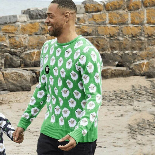 Irish Sheep Knit Sweater T5082 ShamrockGift.com