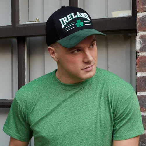 T6150-OS Ireland Shamrock Green Baseball Cap ShamrockGift.com