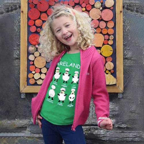 Traditional Craft Limited Happy Sheep Ireland Kids Tee T7334 ShamrockGift.com