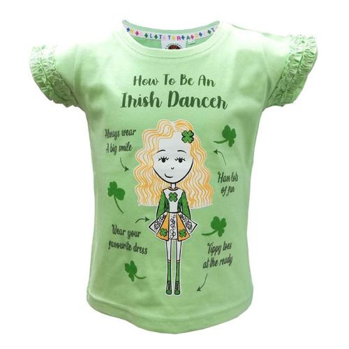 T7584 Irish Dancer Girls T-Shirt Front Shamrockgift.com