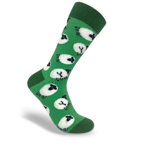 TJ-SOC002 Men's Irish Sheep Design Socks ShamrockGift.com