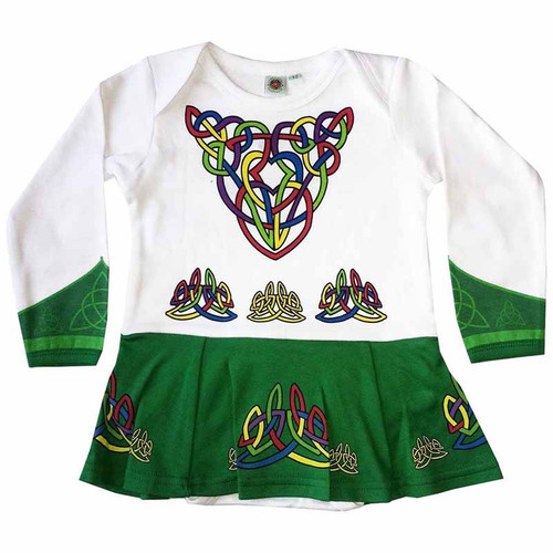 Traditional Craft White Irish Dancer Dress Baby Vest T7493 
ShamrockGift.com